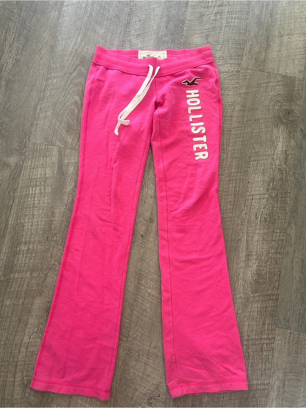 Hollister Hot Pink' Sweatpants with White Drawstring